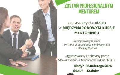 MIĘDZYNARODOWY KURS MENTORINGU – NOWY TERMIN!