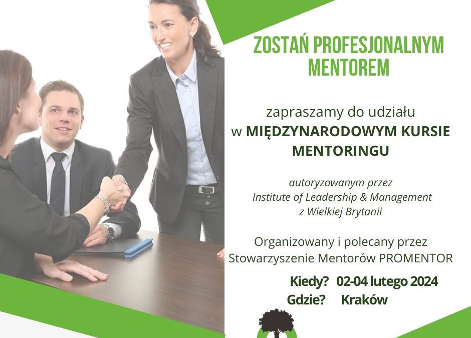 MIĘDZYNARODOWY KURS MENTORINGU – NOWY TERMIN!